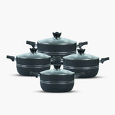 Klassic Non Stick Cooking Pots Set - Durable Non-Stick Coating - Suitable for All Stoves | Dishwasher Safe & Easy to Clean - Klassic Kitchenware UK